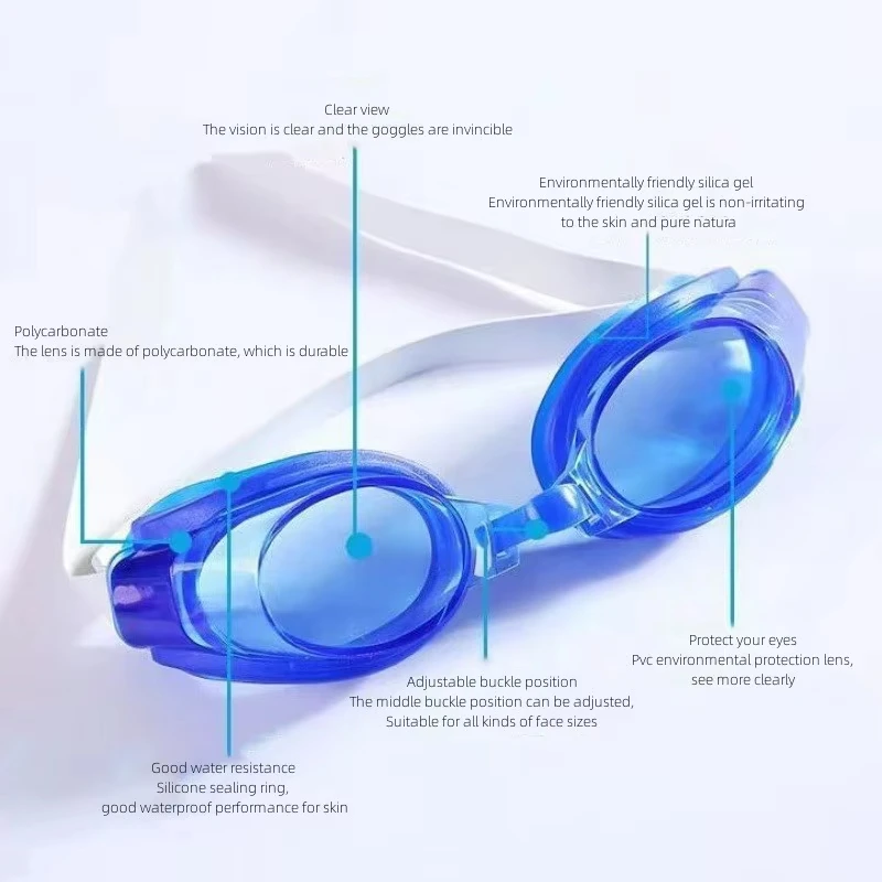 Gafas tácticas de natación infantil unisex HD antiniebla impermeables - imagen 3