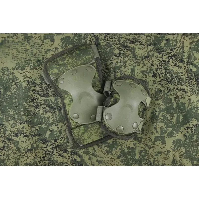Armadura táctica militar verde: rodilleras y coderas camuflaje EMR - imagen 5