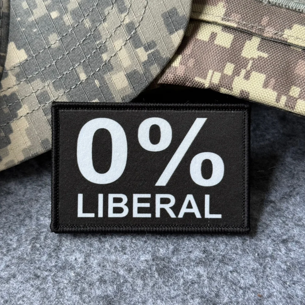 Parche táctico decorativo diseño liberal – Impreso con gancho para equipo militar - imagen 2