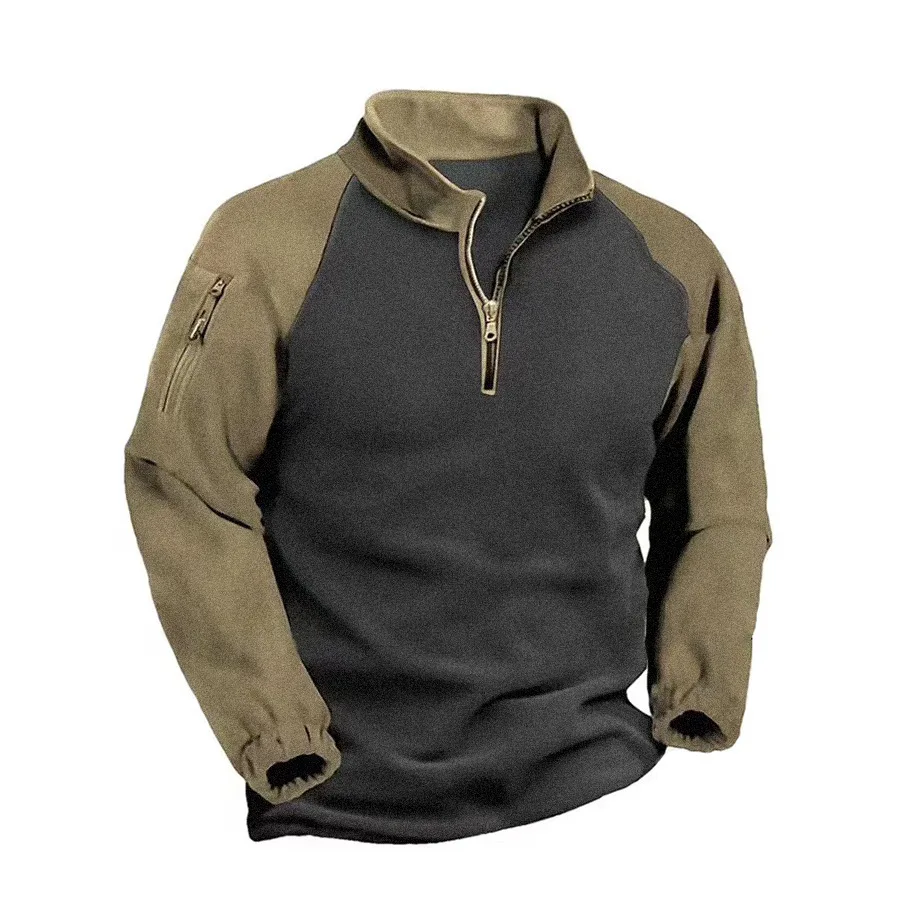 Sudadera con capucha táctica de terciopelo doble cara para aire libre