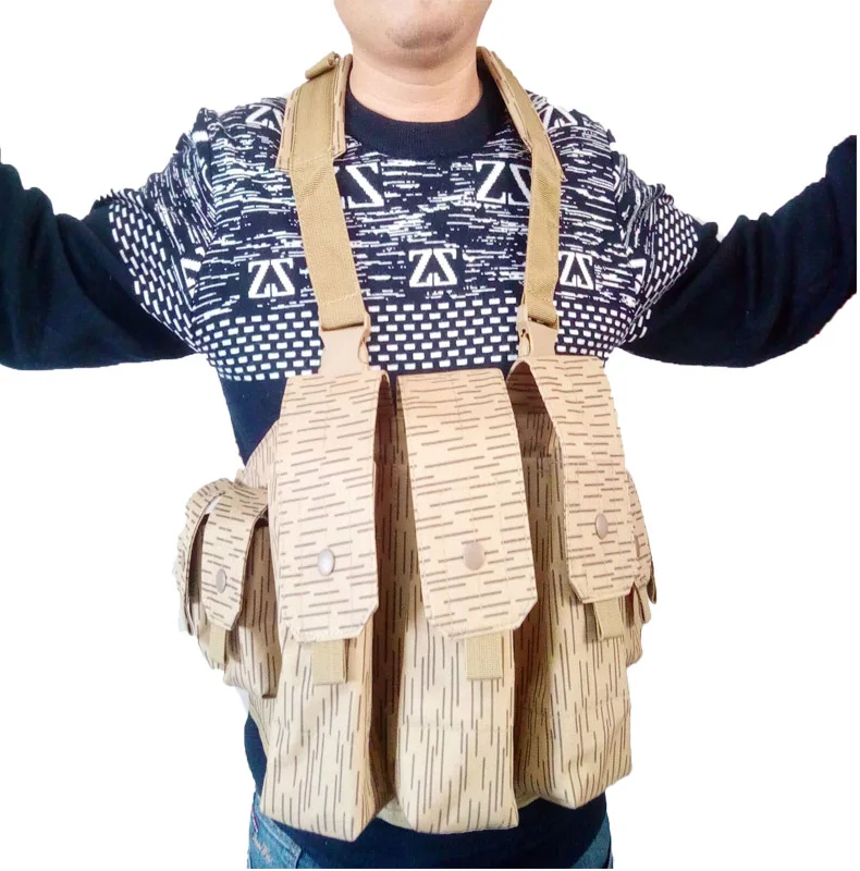 Chaleco táctico Bellyhood Camo vista frontal con sistema de bolsillos