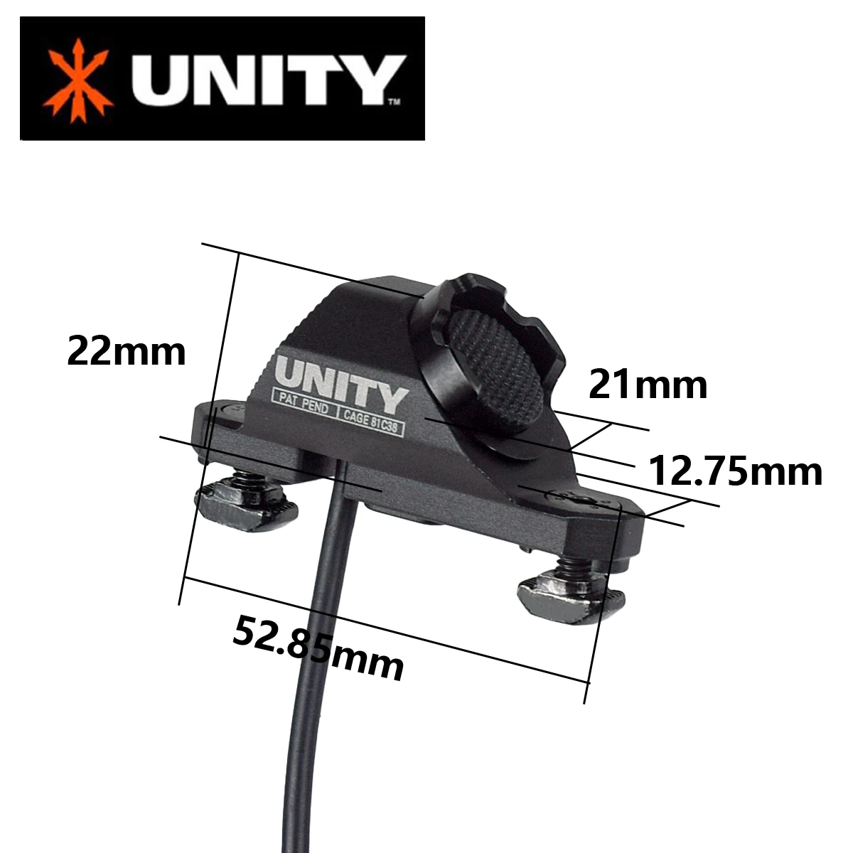 UNITY interruptor remoto de presión táctico M-LOK y riel Picatinny