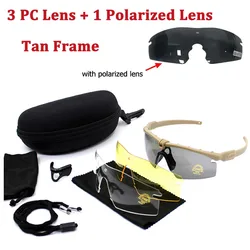 Gafas tácticas polarizadas protección UV airsoft tiro caza senderismo