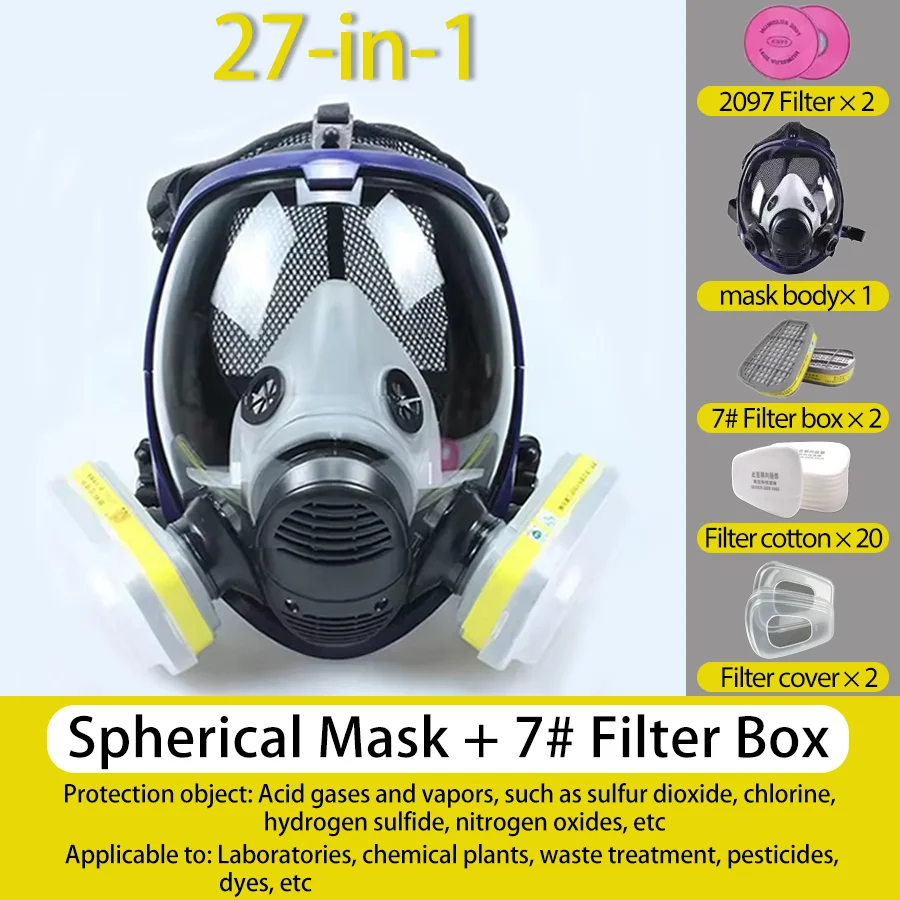 Máscara de gas 6800 con visera antiniebla – protección química - imagen 4