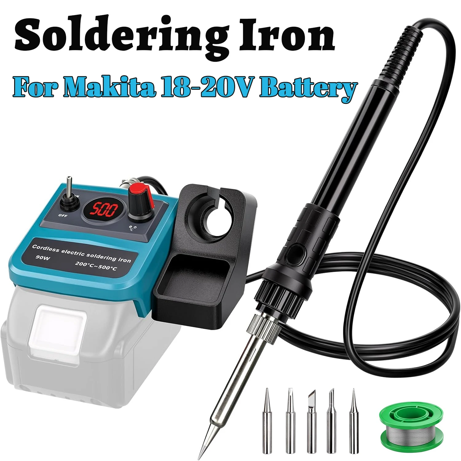 Makita Soldador inalámbrico con temperatura ajustable LED y puntas - imagen 5