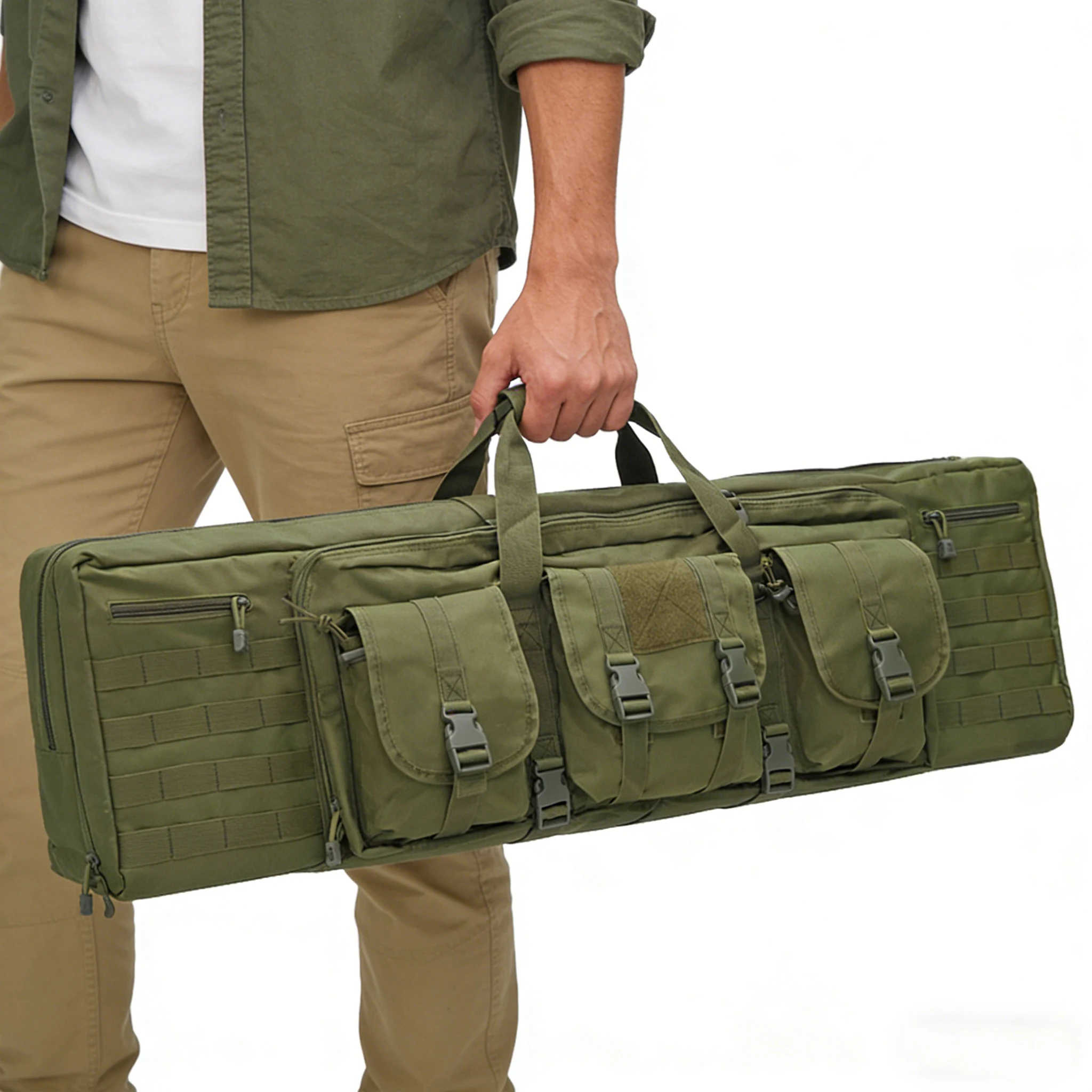 Bolsa táctica de hombro para rifle militar, transporte y tiro - imagen 5