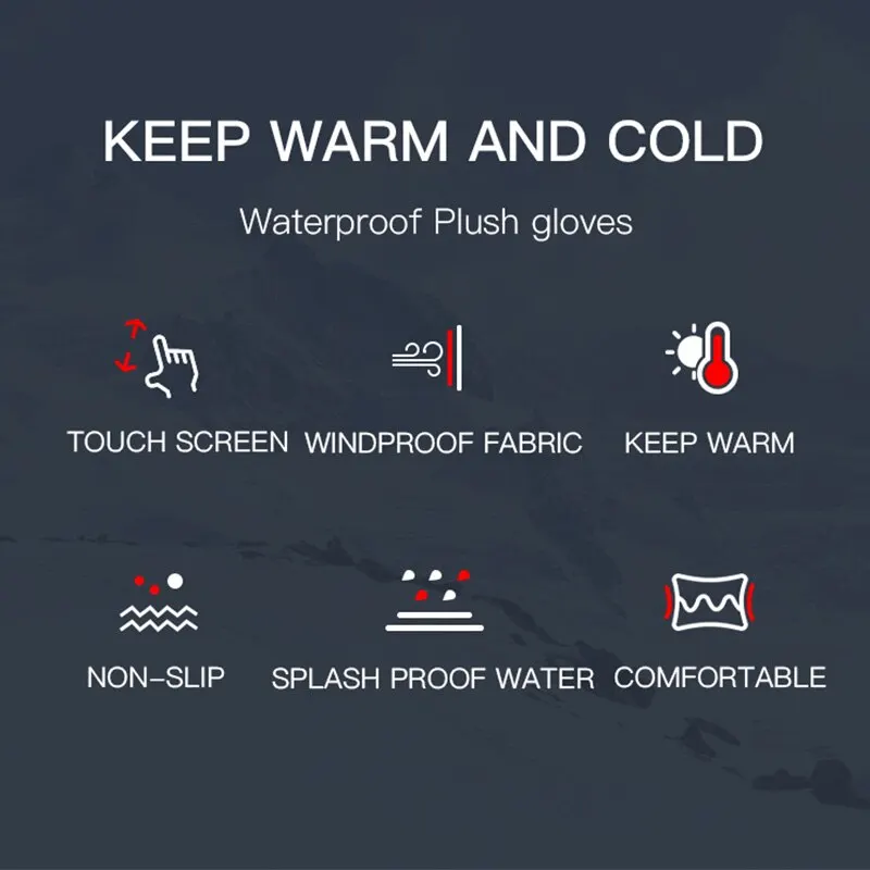 Guantes invierno screen touch tacticos – Lana resistente al viento con touch - imagen 3