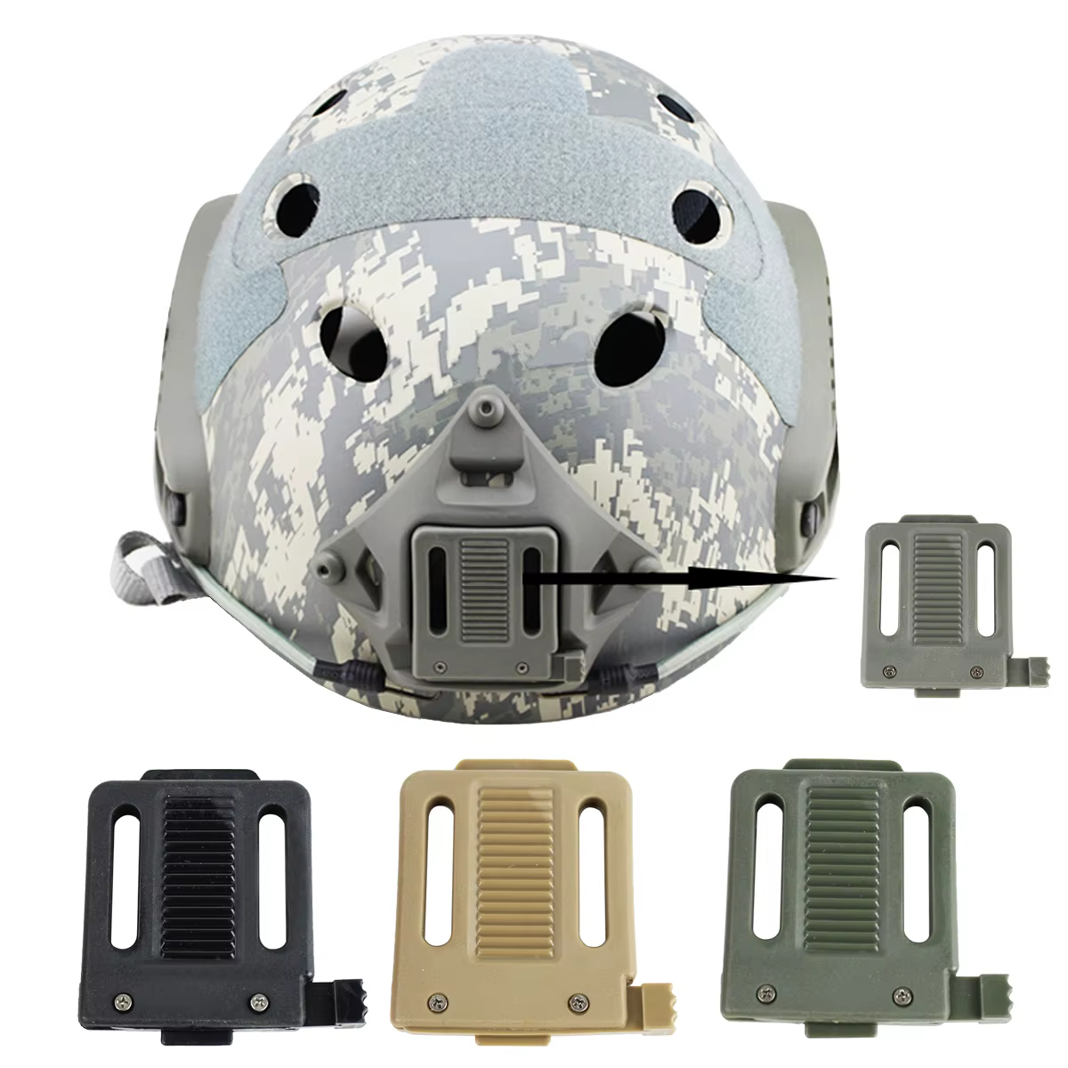 Montaje NVG en casco táctico
