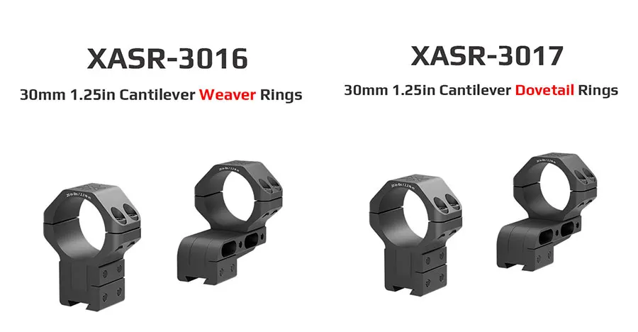 Vista frontal del anillo Vector Optics 30mm
