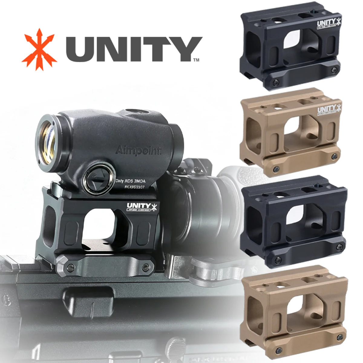 UNITY FAST Riser: montura QD desplazada para punto rojo