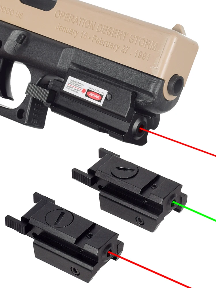 Puntero láser táctico rojo y verde para pistola Airsoft Picatinny - imagen 5