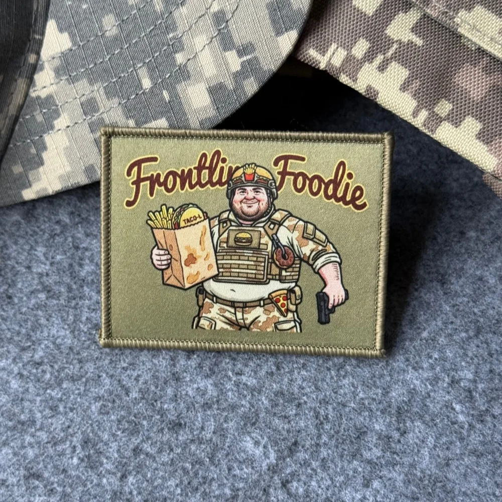 Frontline Foodie Parche táctico gancho y bucle soldado gordo - imagen 2