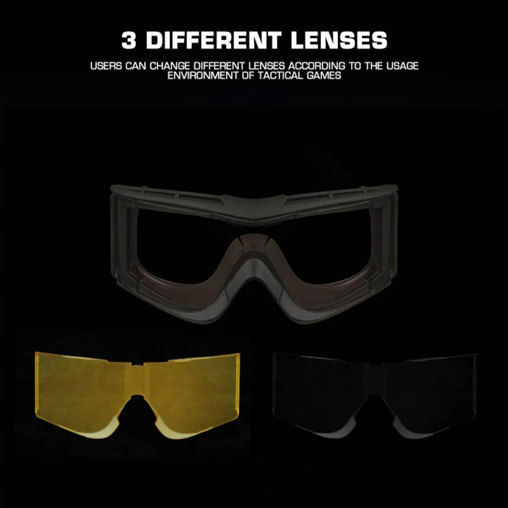 Gafas tácticas POSEIDON Defense con lentes intercambiables y cascos - imagen 5