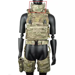 Protector de cuello táctico ajustable para caza y tiro