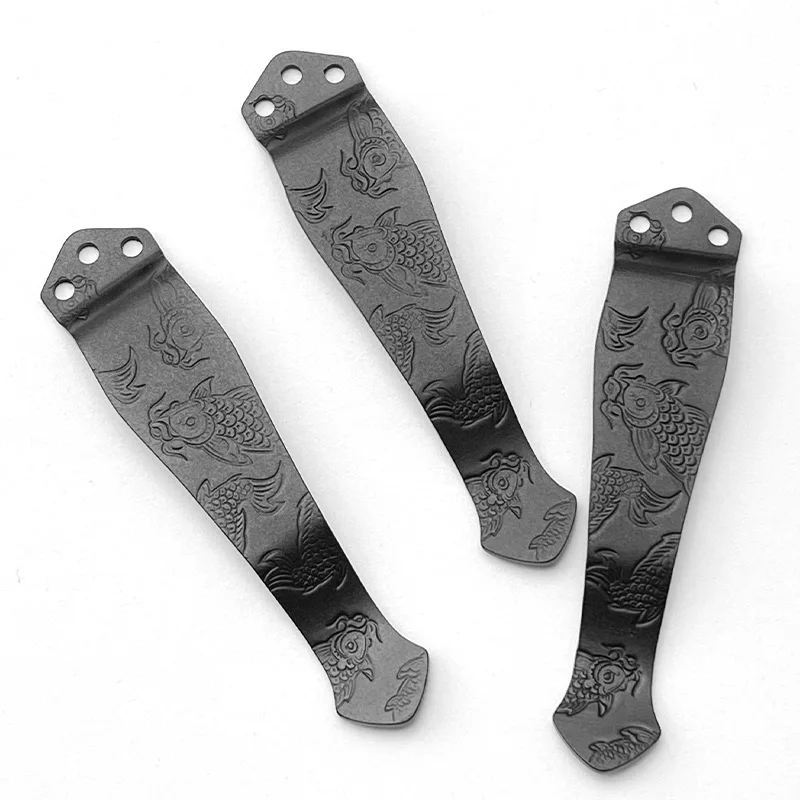 Emerson CQC Commander clip de bolsillo titanio Koi Steel Seal - imagen 2