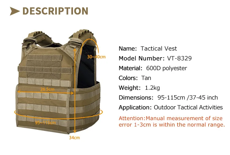 Chaleco de entrenamiento camuflaje con sistema MOLLE