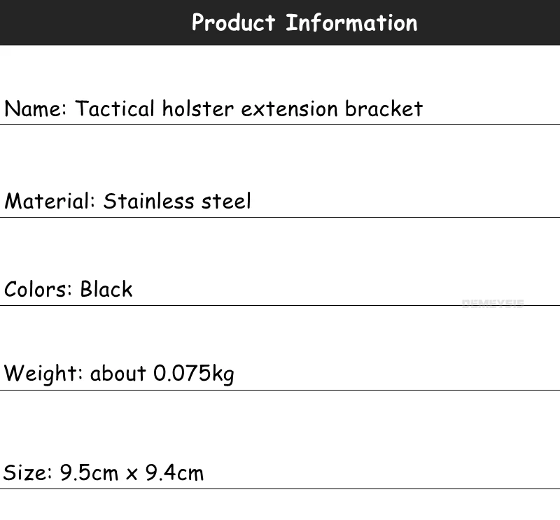 Tactical Holster Expansion Bracket Adapter Adjustable Tourniquet Holder Quick Locking System Extension Plate Holsters Gear - Montaje