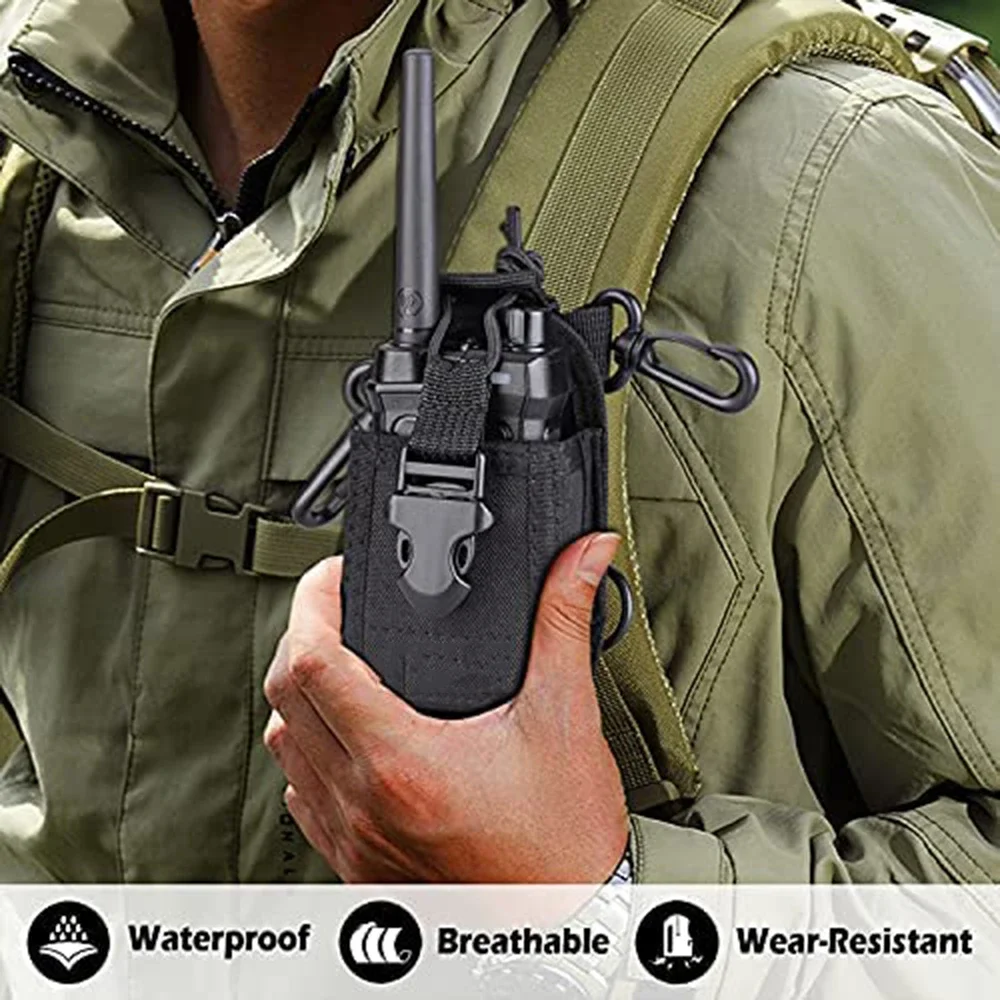 Bolsa táctica MOLLE para walkie talkie, cintura y hombro - imagen 5