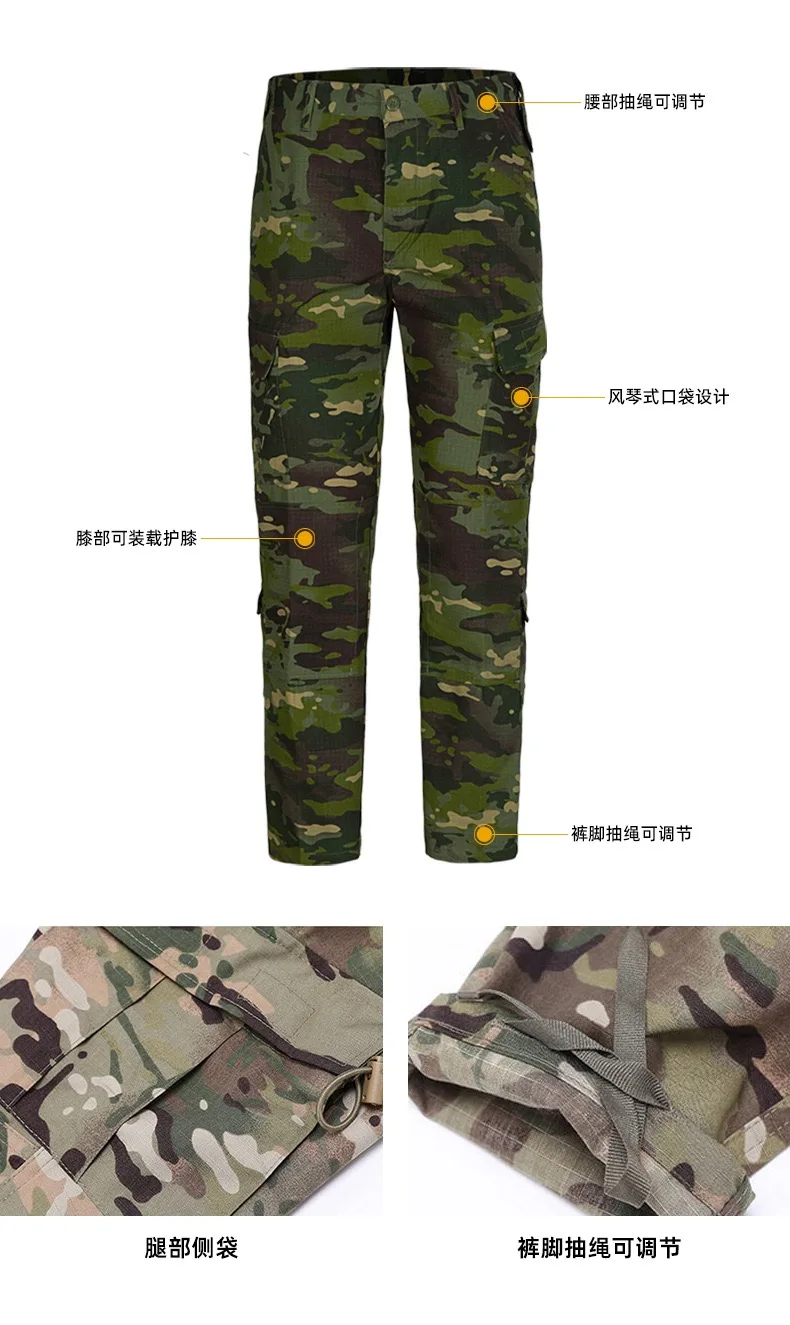 Uniforme táctico camuflaje woodland ripstop para combate - imagen 5