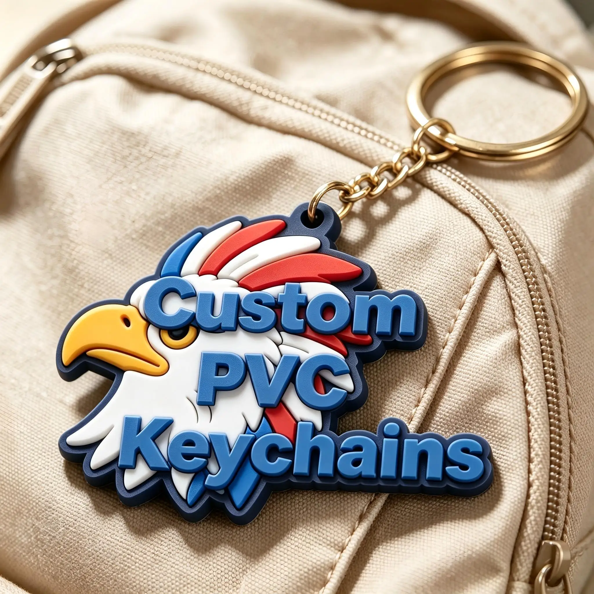 Llavero táctico de PVC grabado con logotipo y texto para regalo - imagen 3
