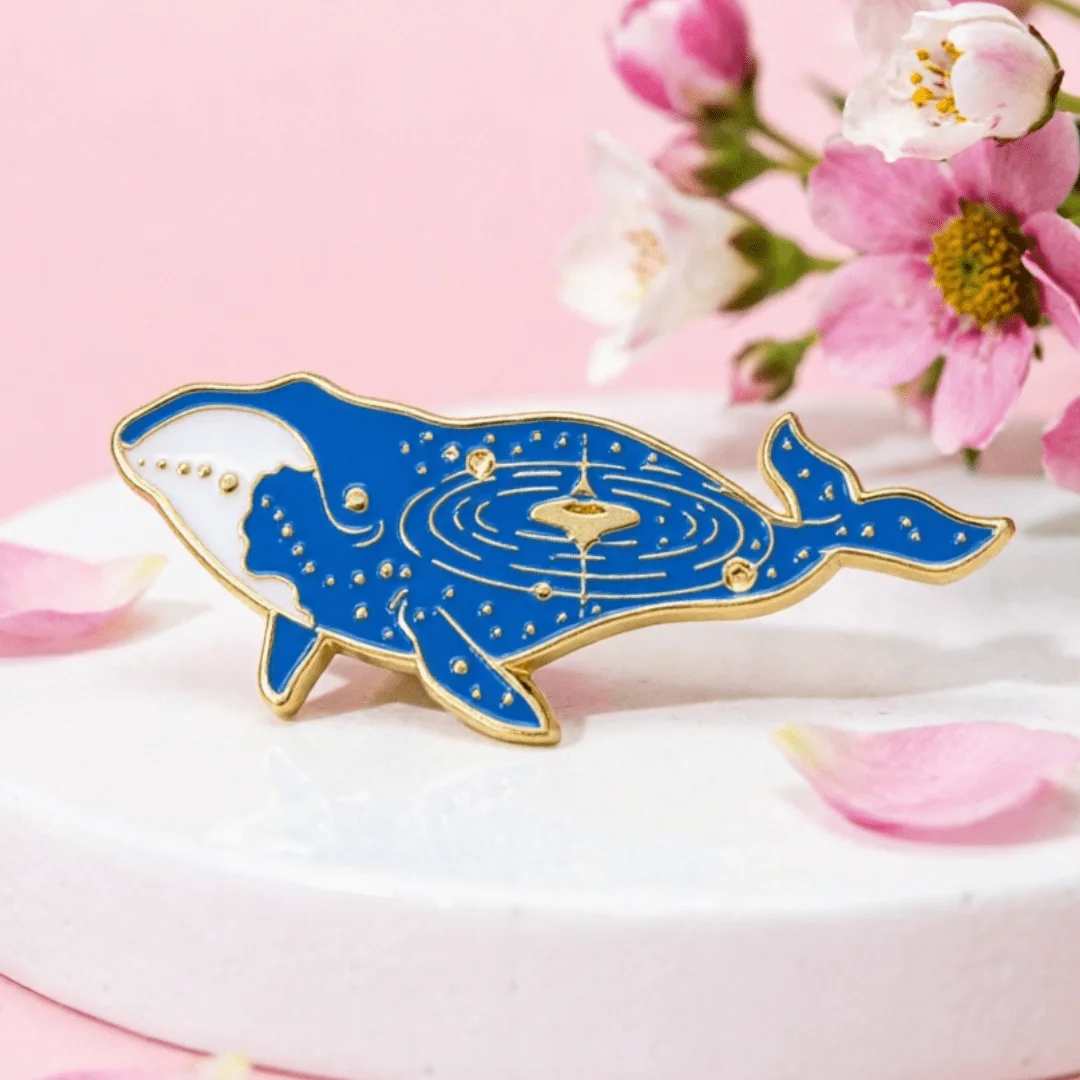 Pins esmaltados de animales: rana, gato y pájaro кар - imagen 4