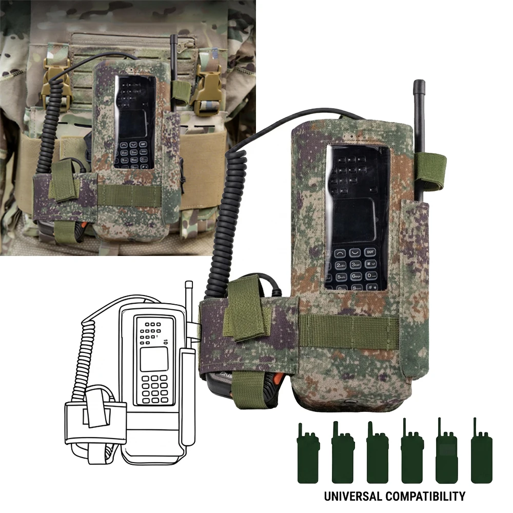 Bolsa táctica MOLLE universal para radio walkie talkie cinturón EDC - imagen 5