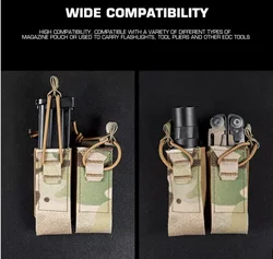 Portacargador doble MOLLE 9mm – funda táctica para chaleco