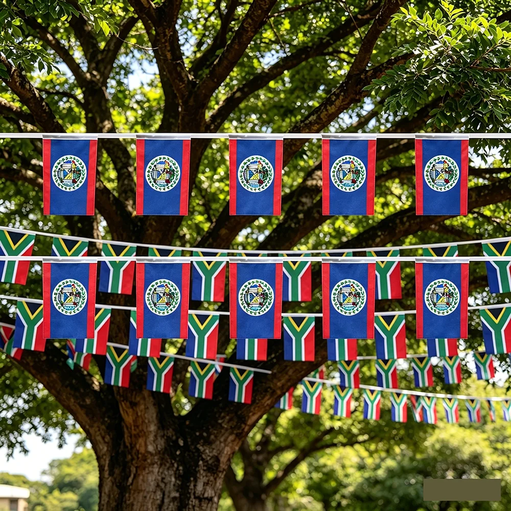 Banderín Belice de tela para guirnalda y decoración festiva - imagen 4