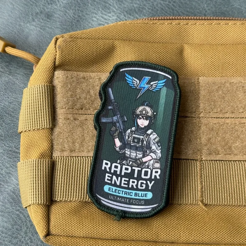 Parche táctico con velcro chica anime energética moral soldado - imagen 3