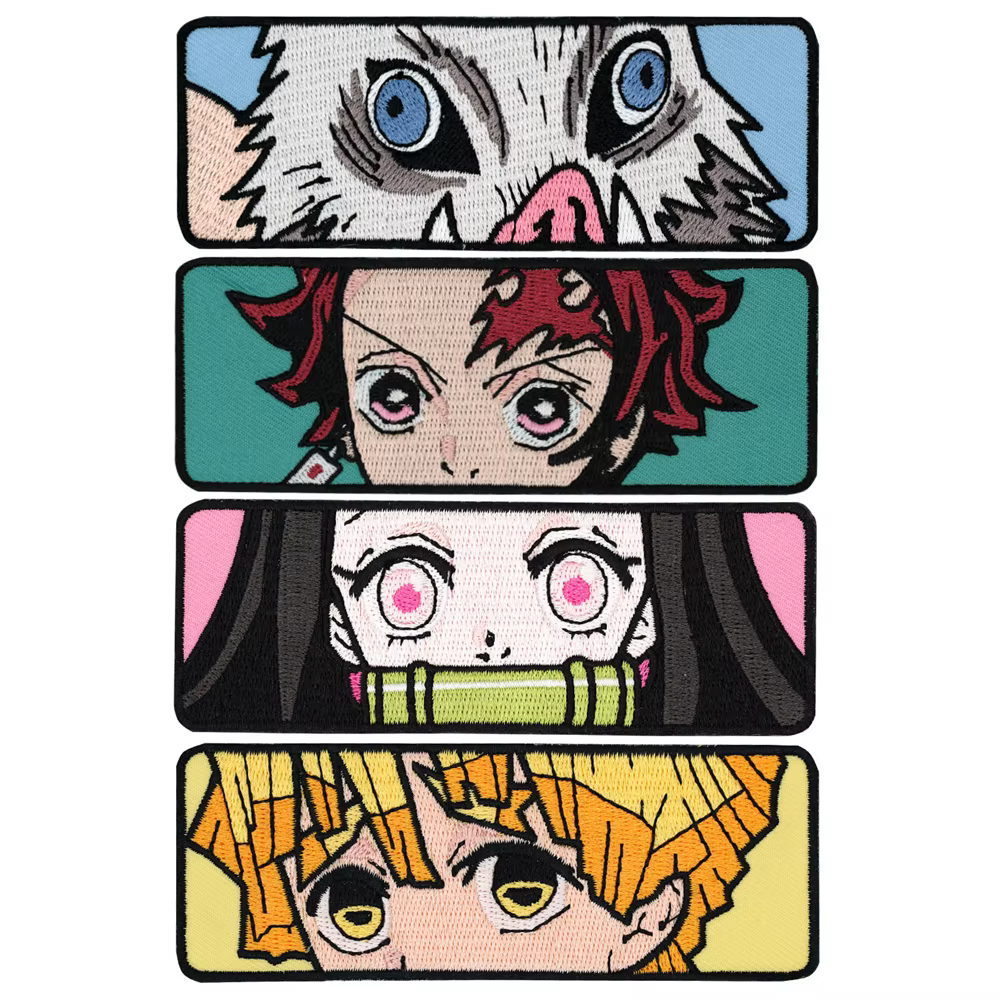 Diseño detallado del parche con estilo táctico y anime