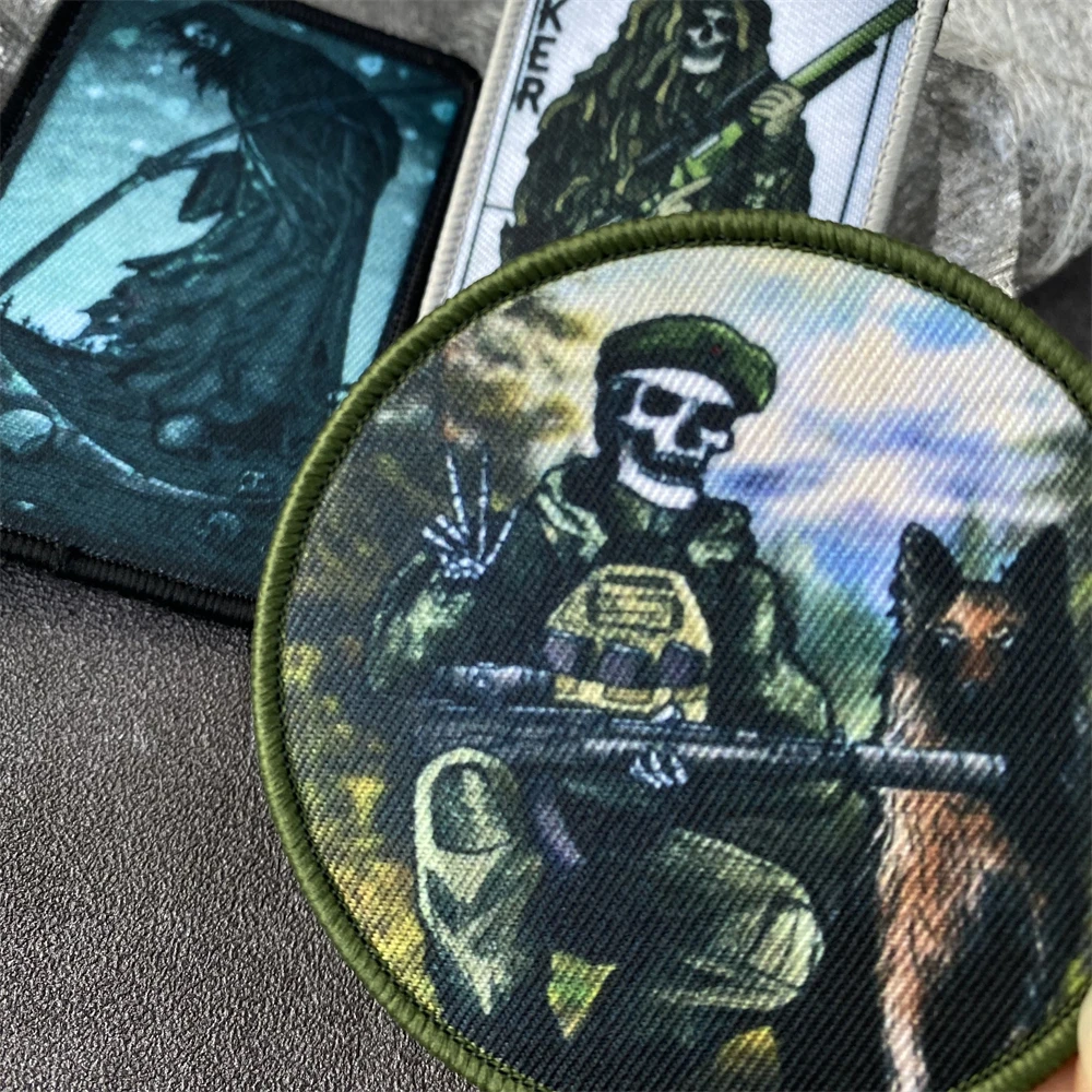 Parche táctico MOLLE chevron cosecha de la muerte bordado - imagen 2