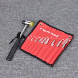 Kit punzones tácticos acero para pasadores caza – 9 piezas