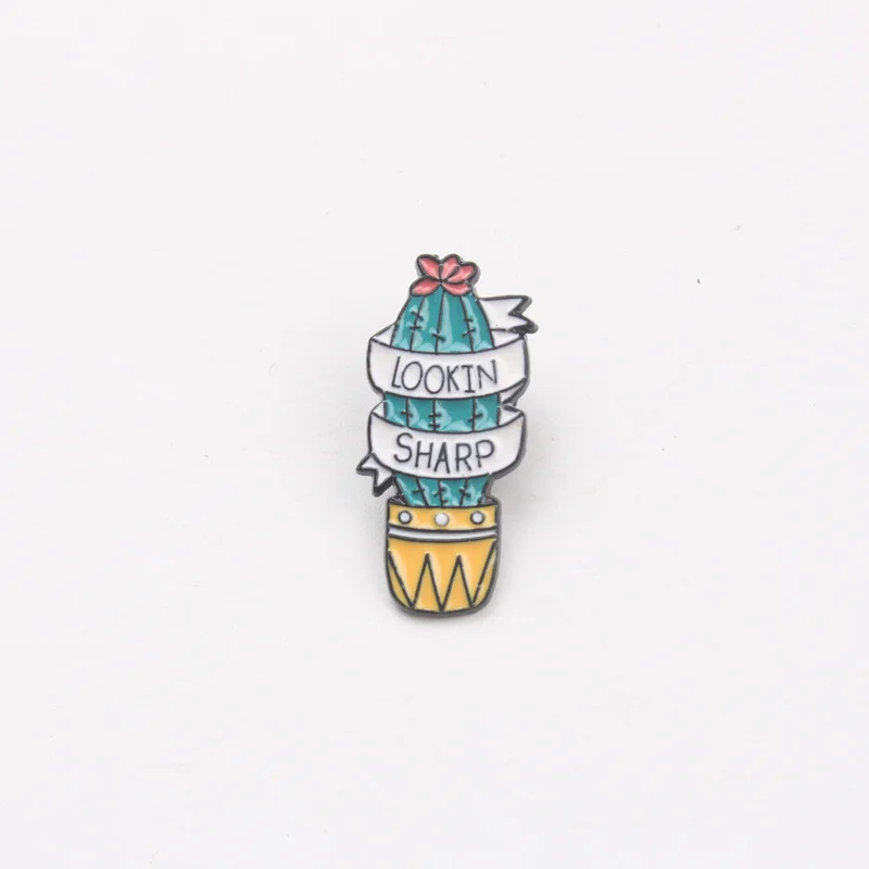 Pin esmaltado cactus vintage Lookin Sharp – Broche divertido - imagen 3