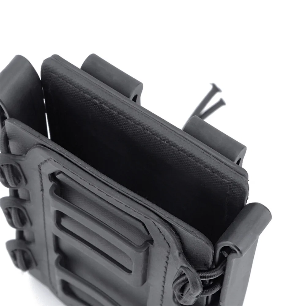 Detalle del sistema de sujeción elástico de la bolsa