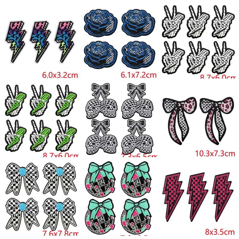 Parche bordado termoadhesivo gótico Y2K con diseño