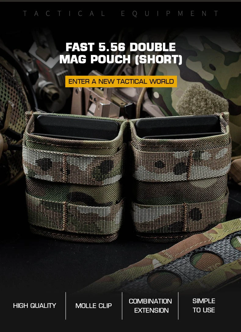 Bolsa táctica doble para cargadores 5.56 KYWI con inserto MOLLE