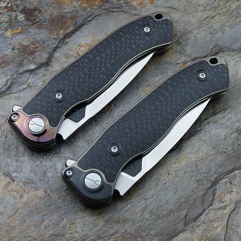 VENOM BONE DOCTOR cuchillo plegable M390 titanio con tapa camping - imagen 2