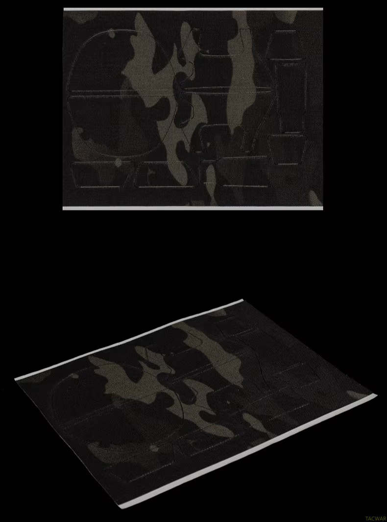 Orejeras tácticas con pegatinas de camuflaje aplicadas