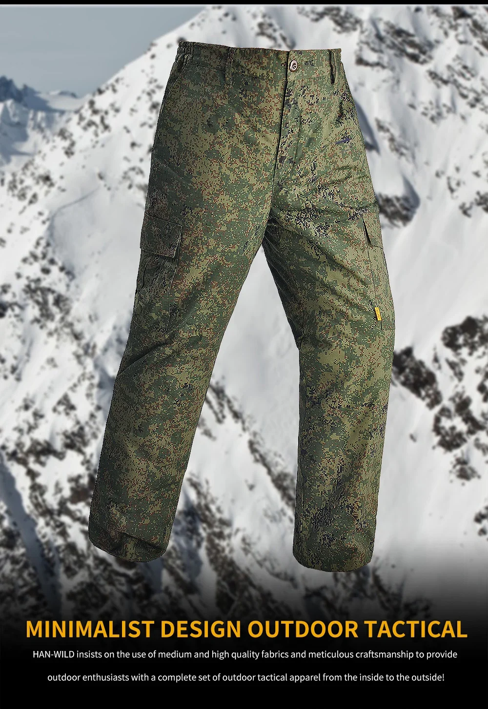 Pantalones tácticos HAN WILD vista frontal