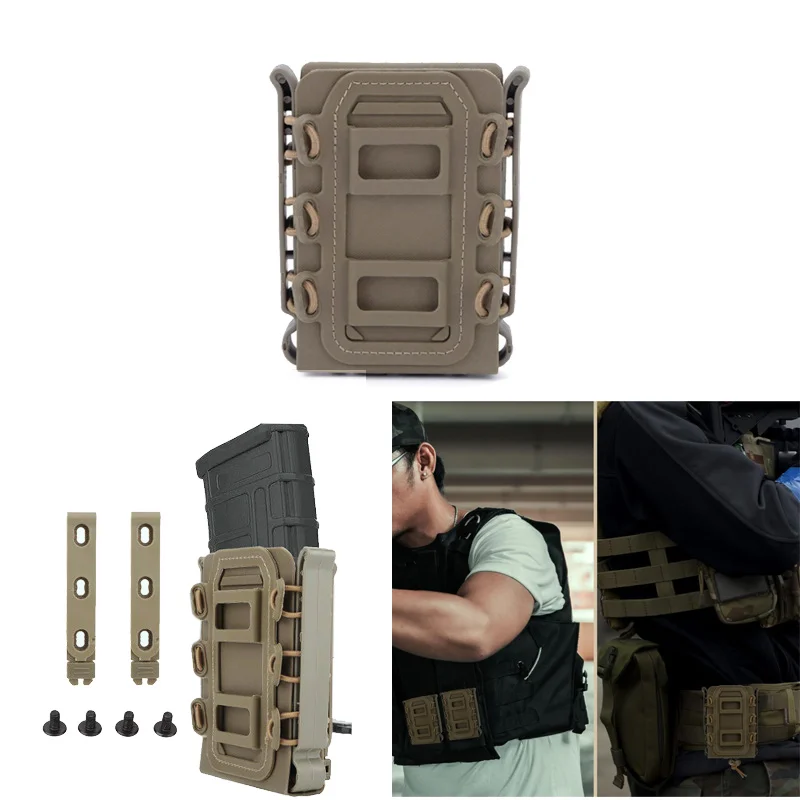 Bolsa táctica MOLLE para cargador de rifle con abrazadera - imagen 3