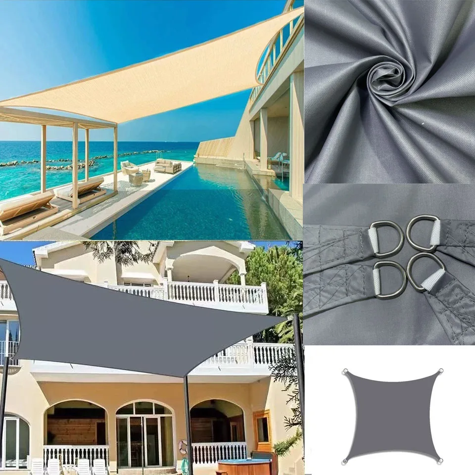 Vela sombra jardín: toldo impermeable resistente UV exterior - imagen 2