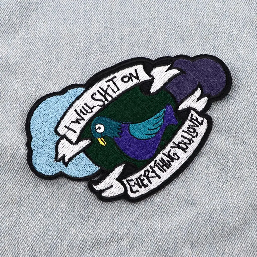 Parche sobre un gorro de invierno