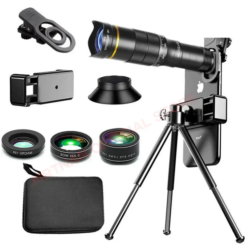 Telescopio monocular profesional de zoom HD con trípode de metal