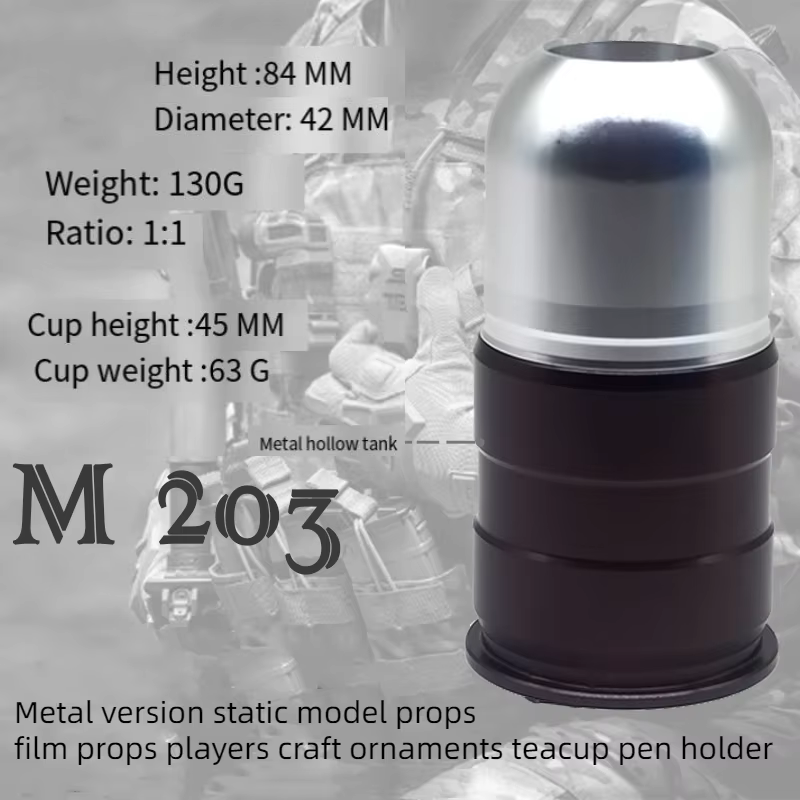 M203 portabolígrafos táctico estilo militar metal - imagen 3