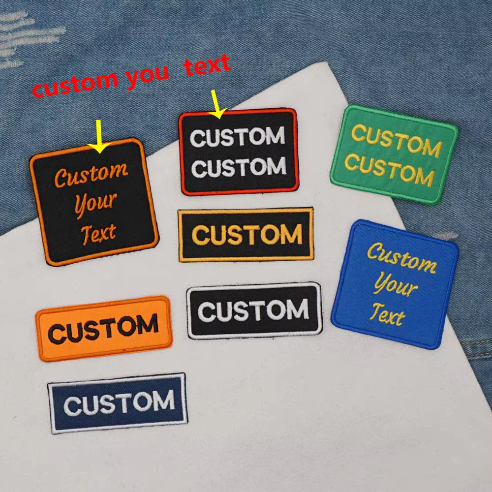 Parche bordado personalizado nombre termoadhesivo gancho-bucle coser