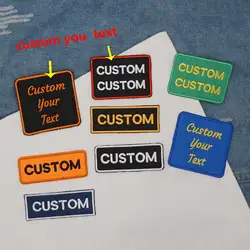 Parche bordado personalizado nombre termoadhesivo gancho-bucle coser