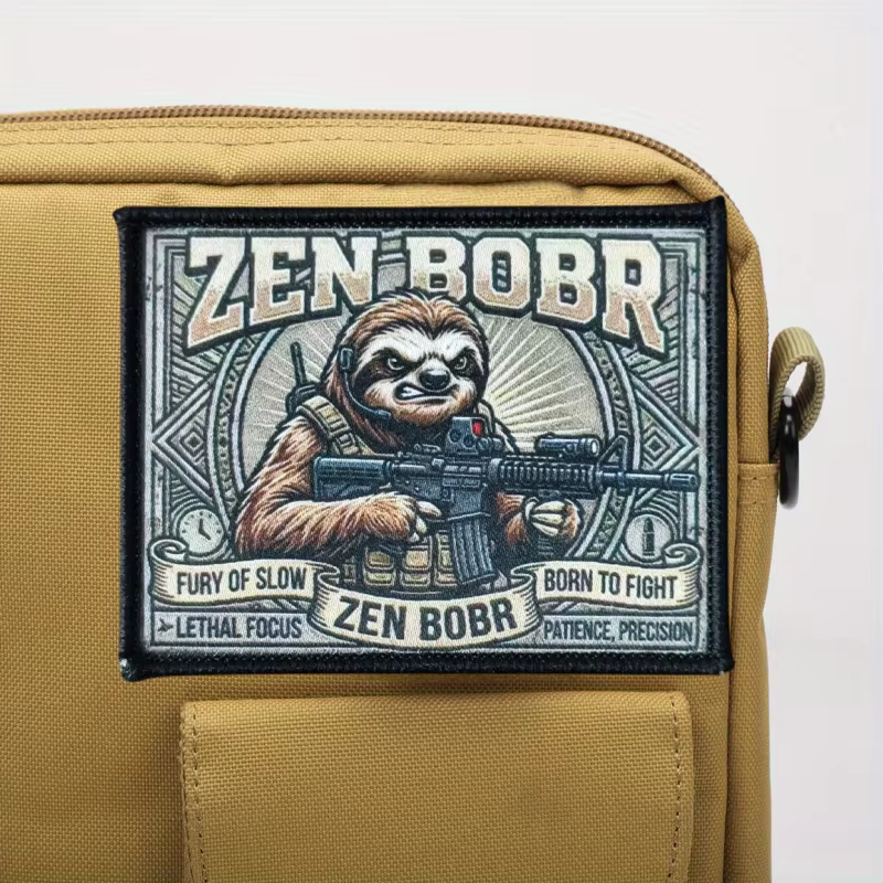 ZEN BOBR Parche Velcro táctico lombriz para chalecos y mochilas - imagen 3