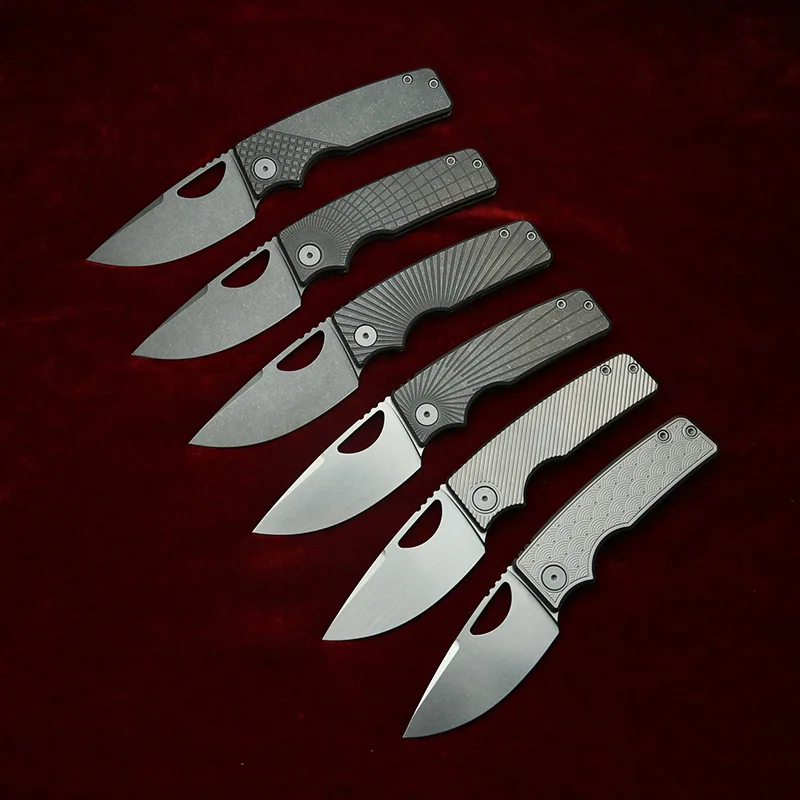 LEMIFSHE Rosie V3 cuchillo plegable EDC M390, titanio