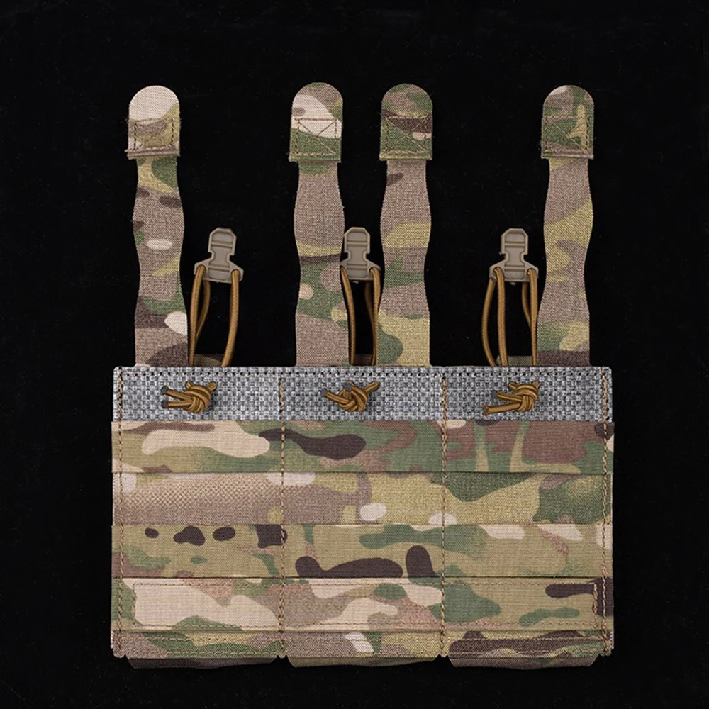 Bolsa táctica MOLLE triple para revistas de rifle con solapa - imagen 5