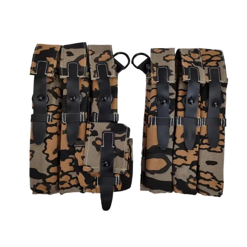Bolsa táctica de lona alemana camuflaje hoja roble MP40 riñonera - imagen 2